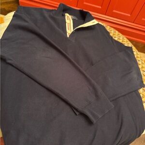 Like New Vineyard Vines Men's Deep Blue Cotton Button V Neck Sweater size XL